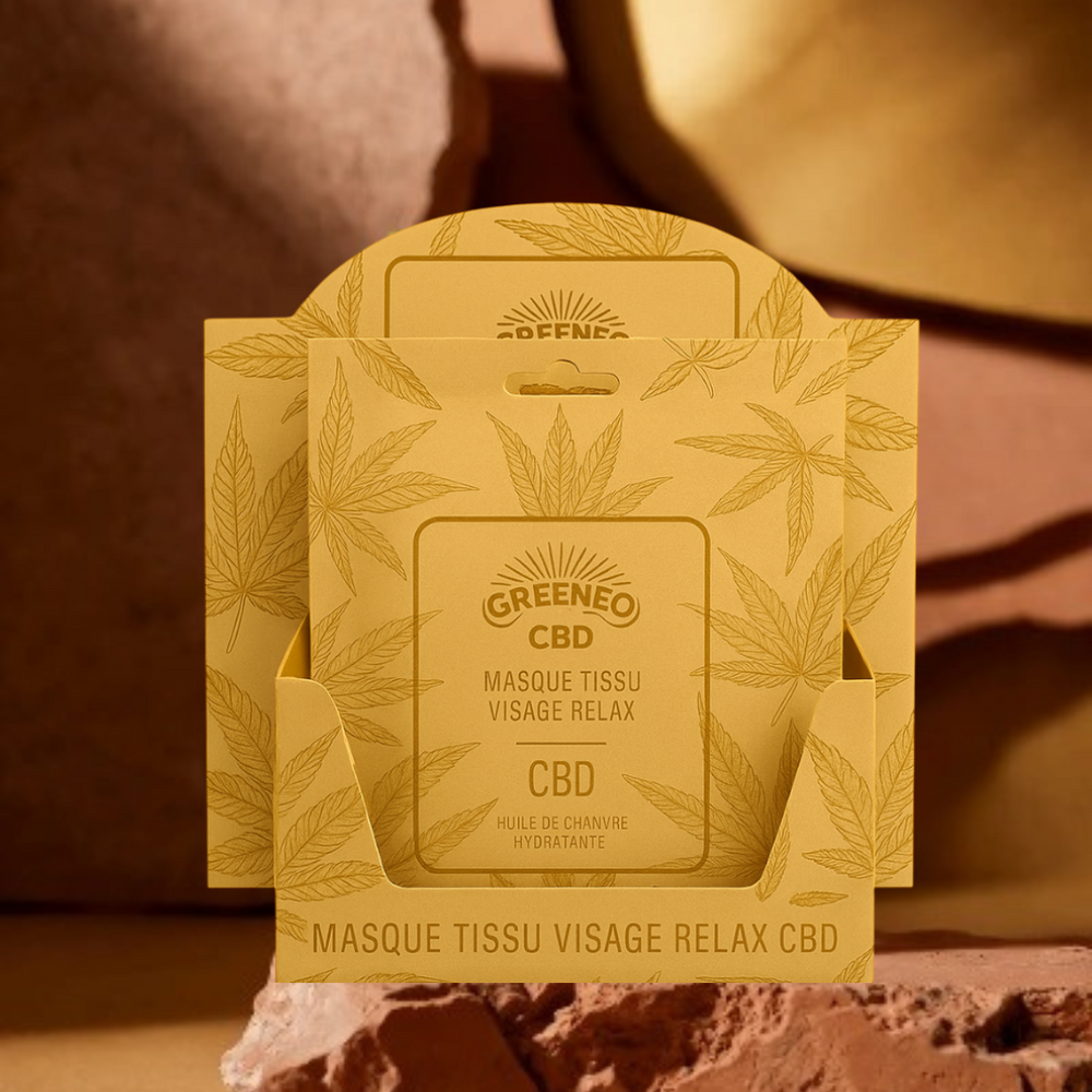 🌿Masque Tissu Relaxant Visage CBD